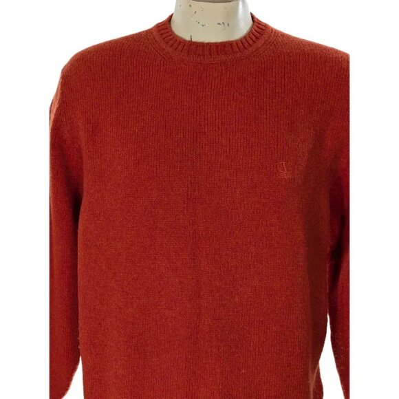VTG Valentino Jeans Burnt Orange Virgin Wool Sweater Sz XL Italy EUC - Picture 2 of 5